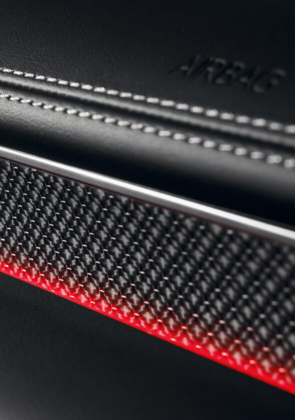 The 27-inch OLED integrated display seen inside G80.
